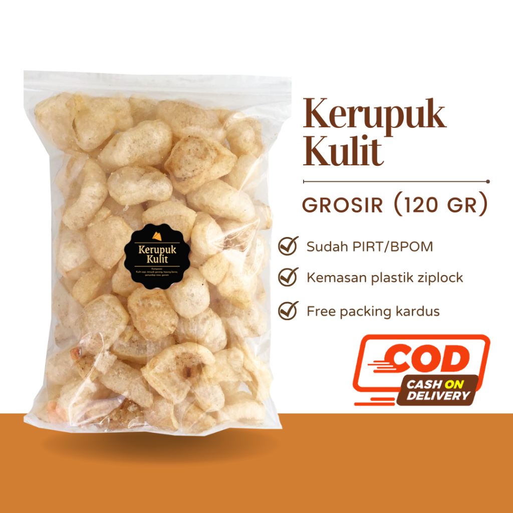 [DELISH SNACKS] Kerupuk Kulit (Grosir) 120gr / Snack Cemilan / Camilan Makanan Asin Enak Gurih