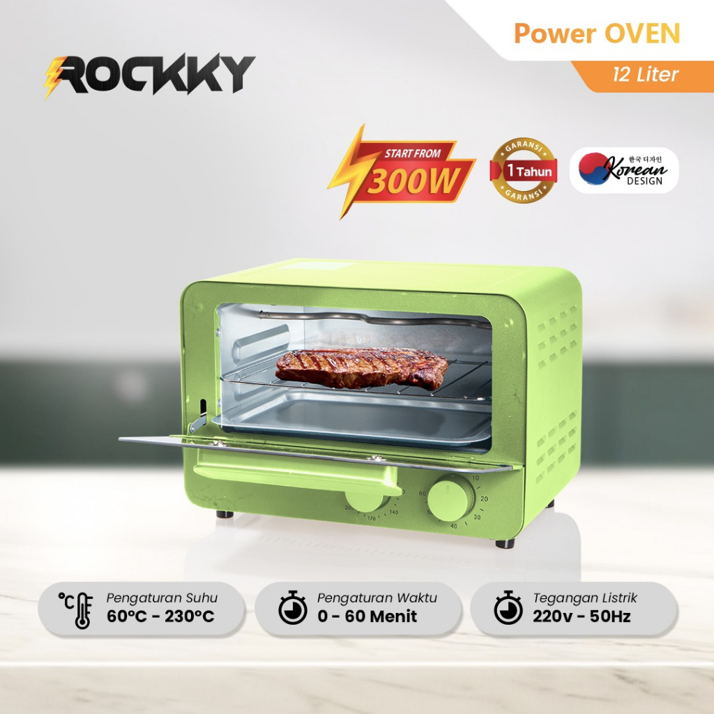 Rockky Power Oven Listrik 12L (Oven Low Watt)