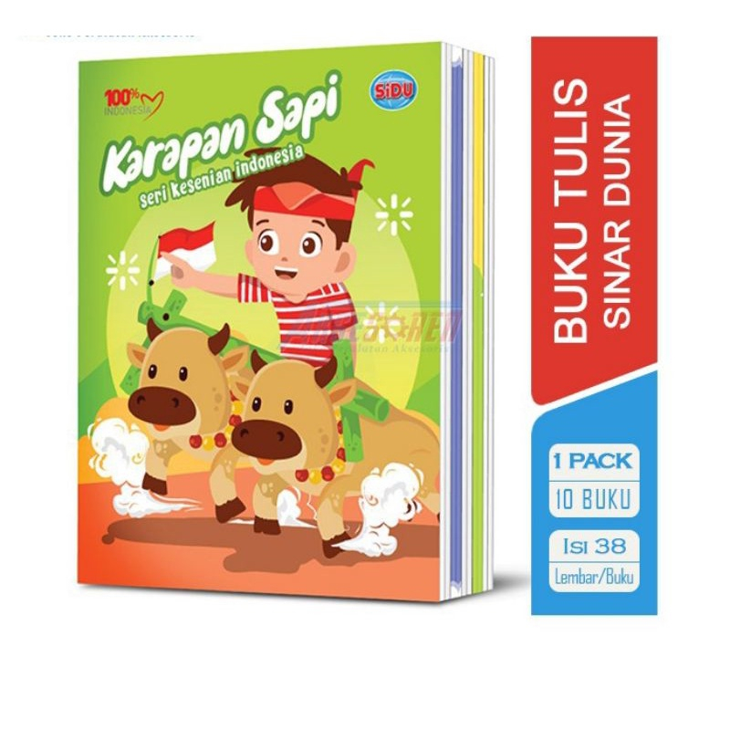 Buku Tulis Buku Catatan  Merek Sinar Dunia Isi 38 Lembar / 10 Buku (1 Pack)