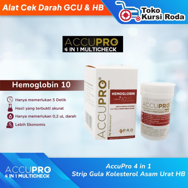 ACCUPRO Strip KOLESTEROL / ASAM URAT / GULA DARAH / HB