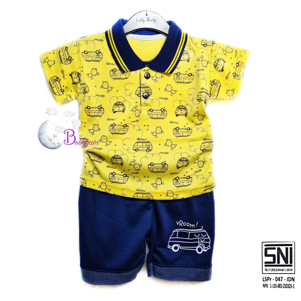 BOBOBAM BAJU BAYI LAKI LAKI SETELAN ANAK COWO LUCU STELAN COWOK 6 12 BULAN KEREN TRENDY KEKINIAN KERAH WANGKI MOBIL CAR