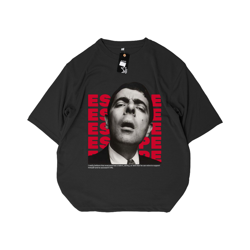 Mokokomo Kaos T-shirt Mr.Bean Oversize Atasan Oversize Unisex