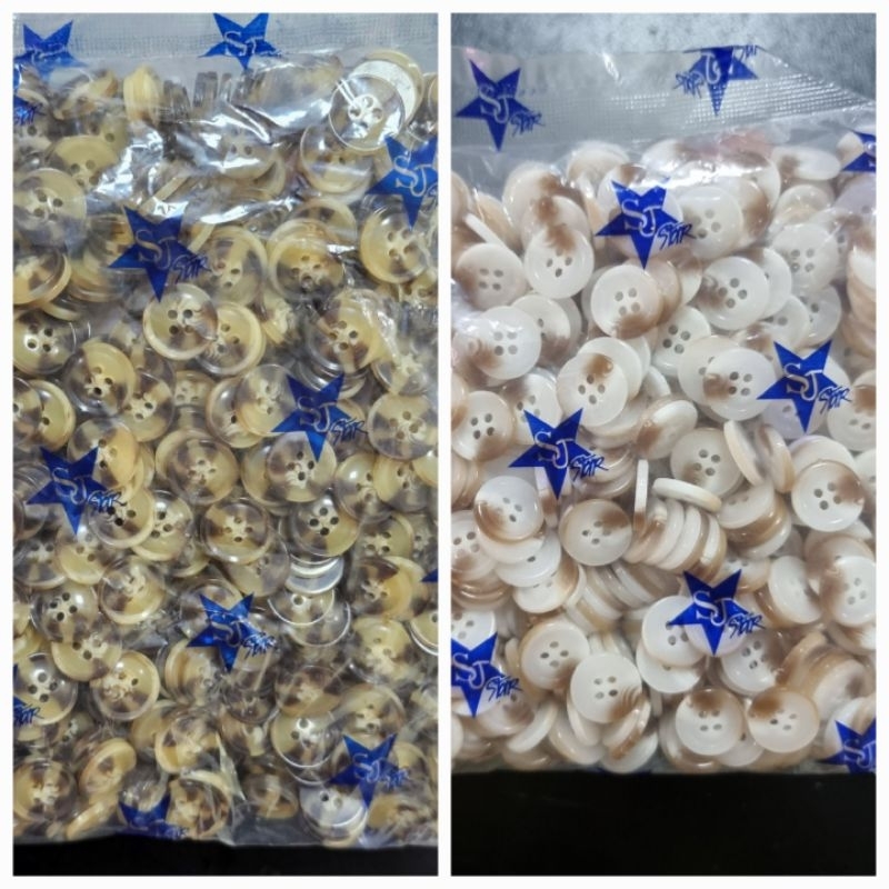 Kancing Karamel Belang 15mm/1,5cm/24L @400 pcs Kancing Baju Corak Macan Kancing Lolipop Caramel Marble