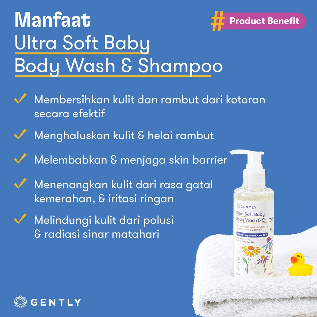 GENTLY ULTRA SOFT BODY WASH &amp; SHAMPOO | SABUN &amp; SHAMPOO BAYI &amp; ANAK