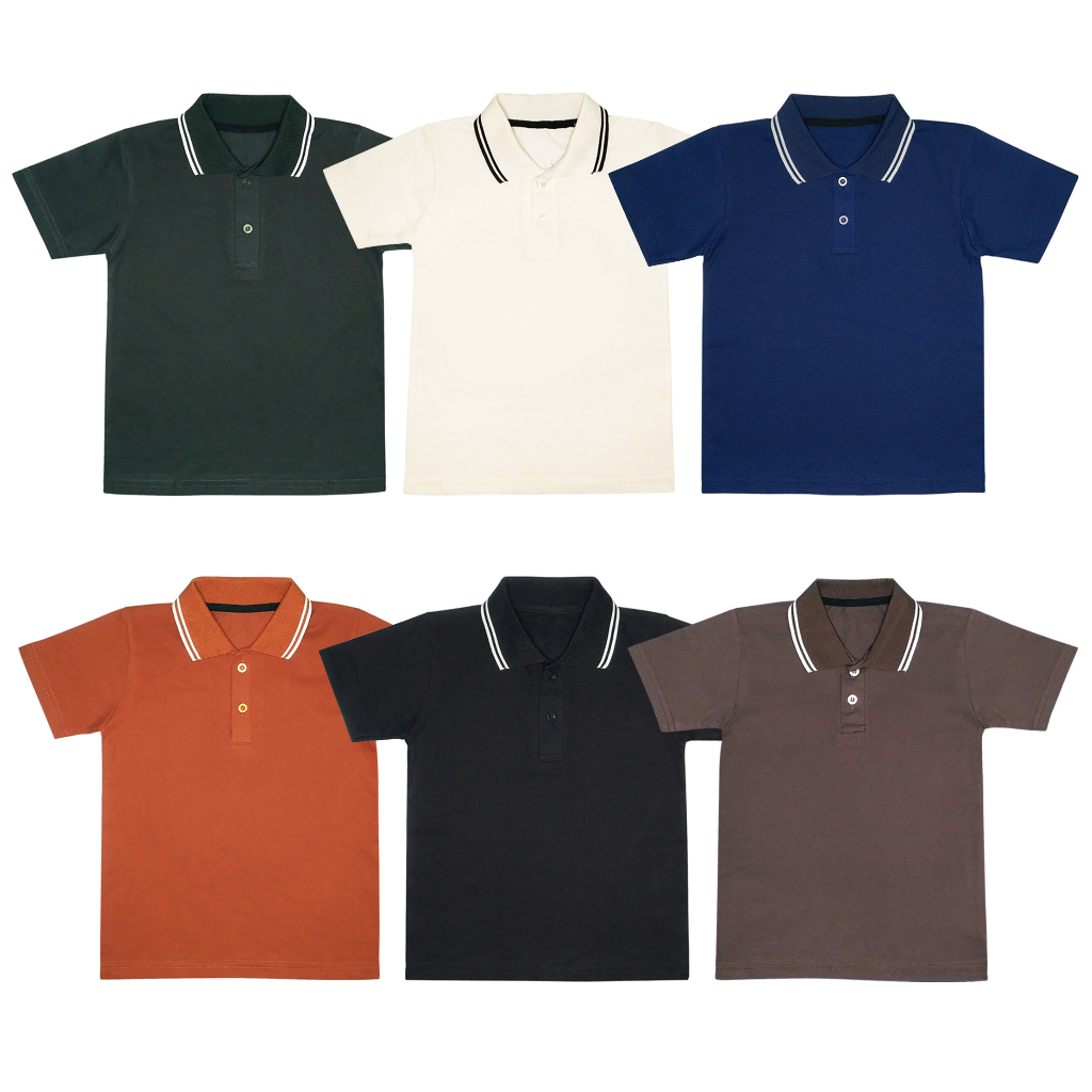 Kaos Polo Shirt Anak Laki-Laki Bahan Lacoste Premium Usia 1 Tahun Sampai 12 Tahun Dan Remaja Golden1978