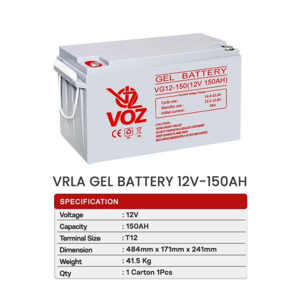 Baterai VRLA GEL VOZ 150AH 12V