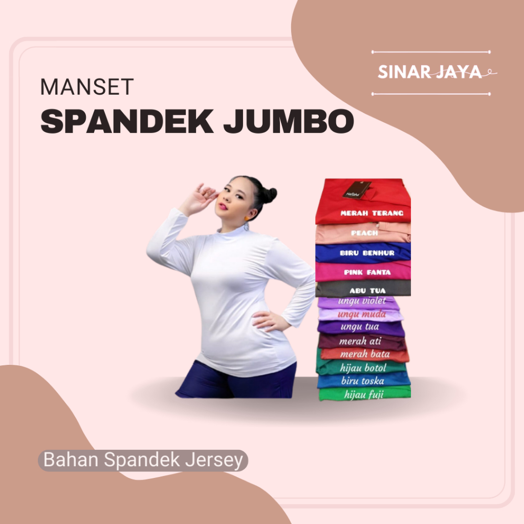 Manset Baju lengan panjang jumbo/ Baju Dalam spandek melar jumbo/Dalaman Baju muslim/Kota makassar