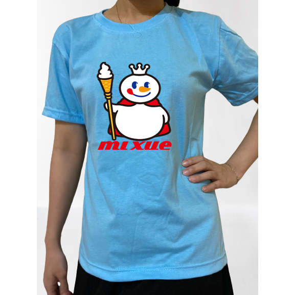 kaos atasan oblong wanita dewasa es krim mixue / pakaian t-shirt distro cewe mixue