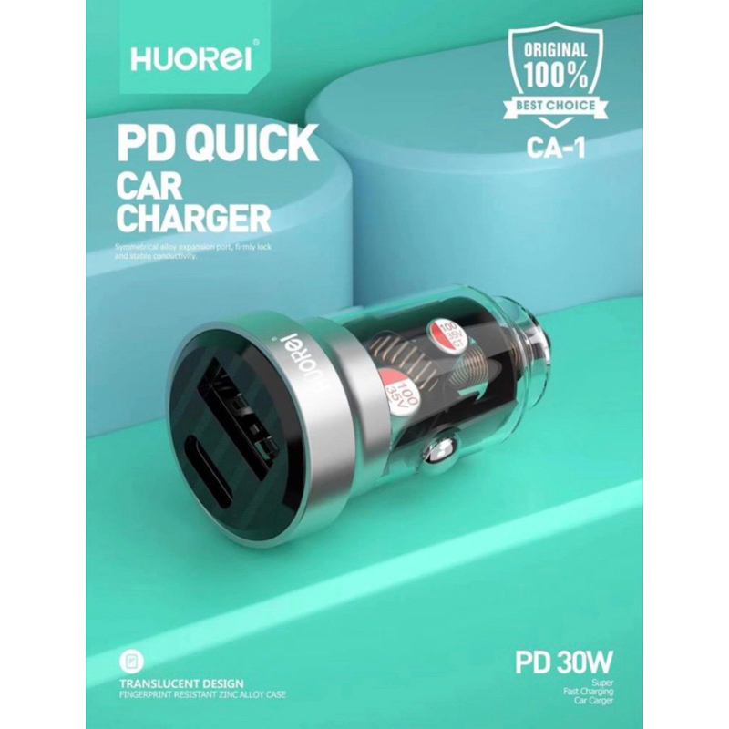 HOUREI Super Fast Charging Car Charger PD 30W CA-1 - Car Charger HOUREI Super Fast Charging CA-1