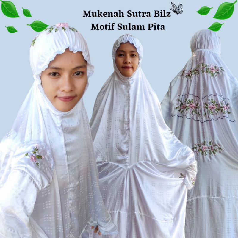 MUKENA SUTRA BILTZ SULAM PITA MUKENA DEWASA TERUSAN MUKENA TERUSAN SUTRA BILTZ MUKENA DEWASA MUKENA 