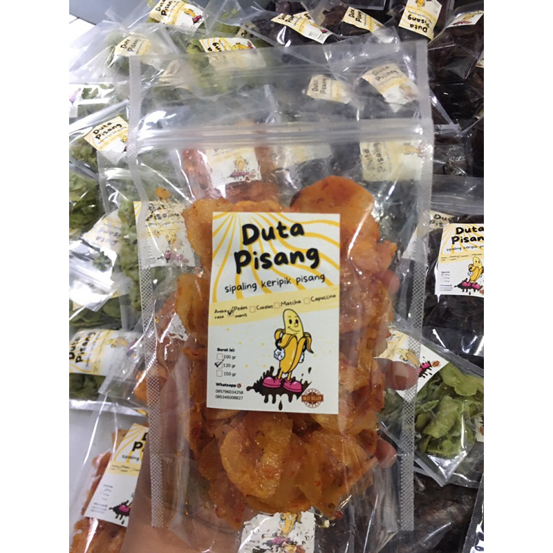 

keripik pisang varian pedas manis