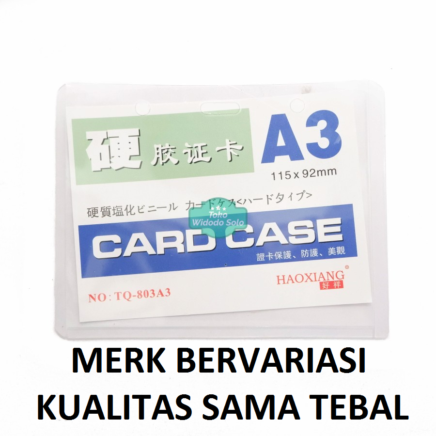 

1 BUAH Plastik ID Card Case A3 Name Card Name Tag Landscape