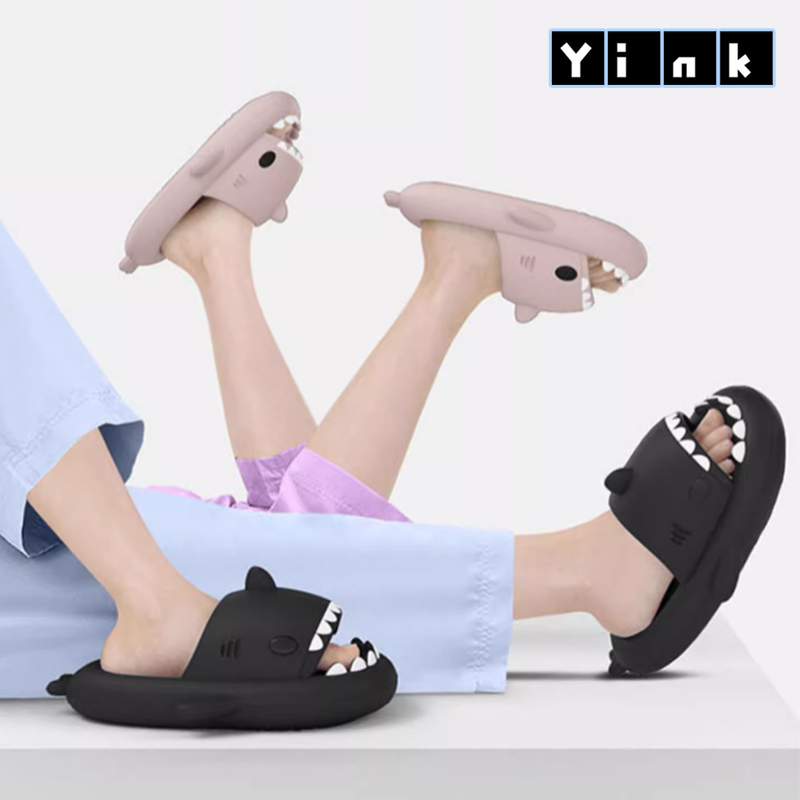 Yink Sandal Hiu Dewasa Sandal Slop Wanita Import Sepatu Sendal Karet Jelly Kekinian Slip On Sandal Rumah Korea Terbaru Empuk Elastis EVA