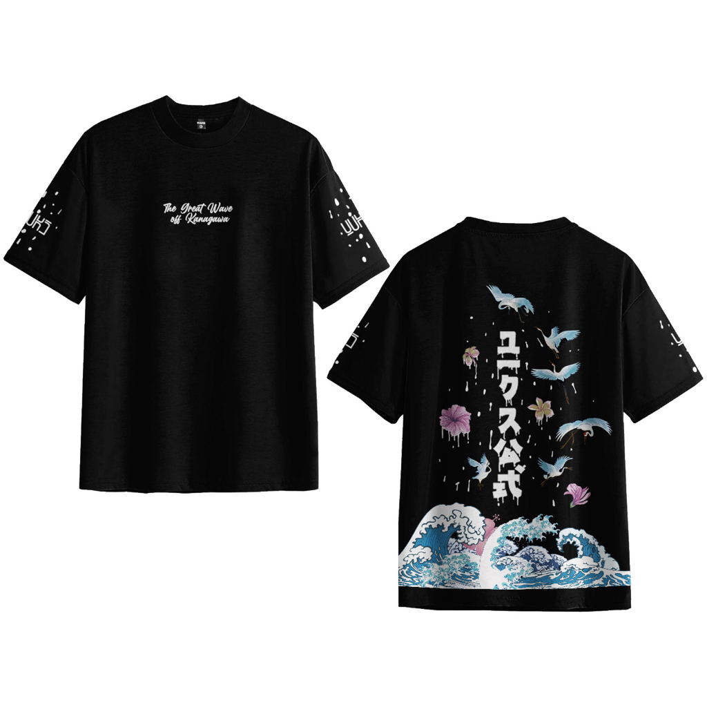 THE GREAT WAVE  KAOS REGULER YUKS PRIA WANITA COTTON COMBED 24S TEBAL TSHIRT BAJU DISTRO ORIGINAL TANGAN PENDEK