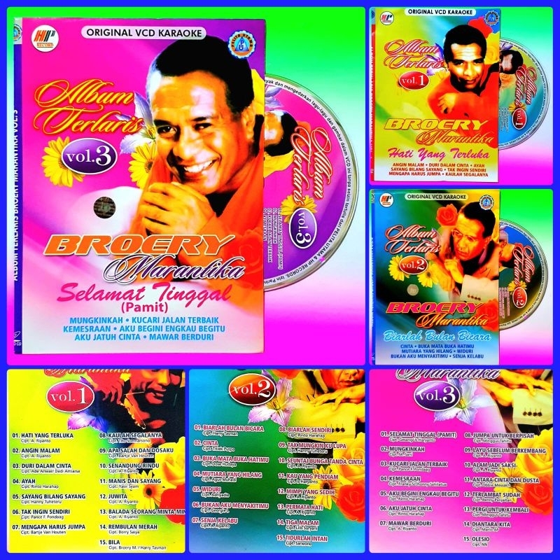 KASET ORIGINAL VCD LAGU BROERY MARANTIKA BISA KARAOKE VOCAL ON OF AKTIF-LAGU BROERY MARANTIKA-LAGU B