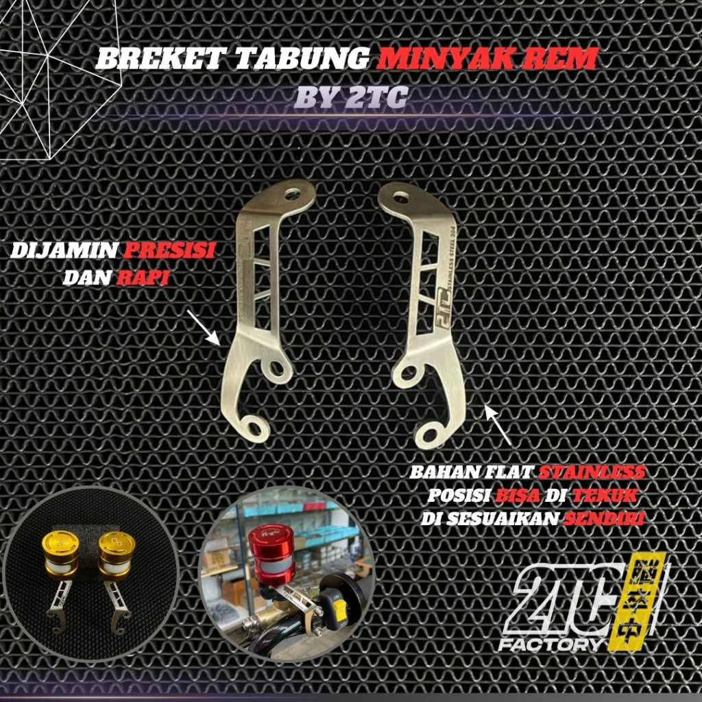 Bracket Tabung Minyak Rem UNIVERSAL Bracket Tabung Minyak Rem Stainless Steel / Dudukan Master Fluid Tank UNIVERSAL Semua Motor