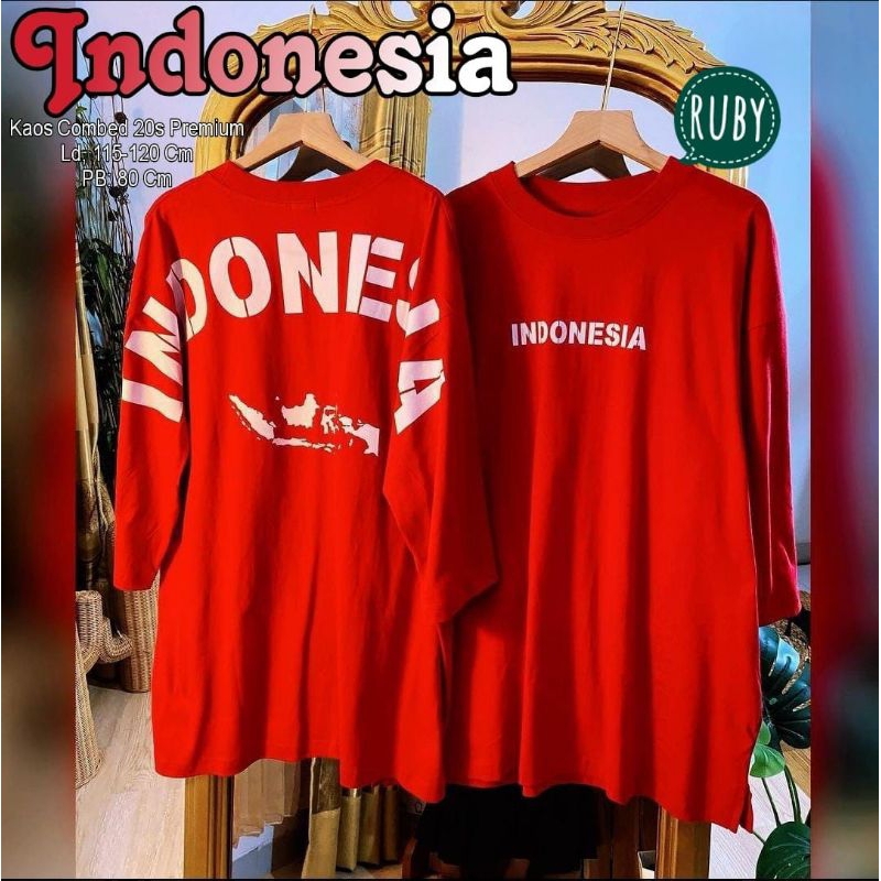 kaos indonesia/kaos merah putih/lengan panjang