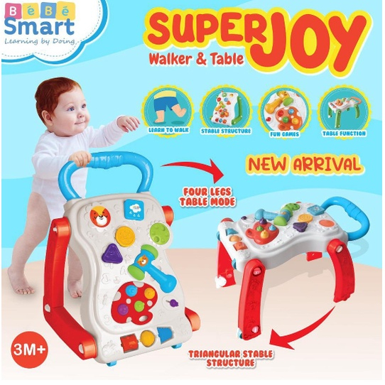 Bebe Smart  Super Joy Walker &amp; Table / Alat Bantu Belajar Bayi