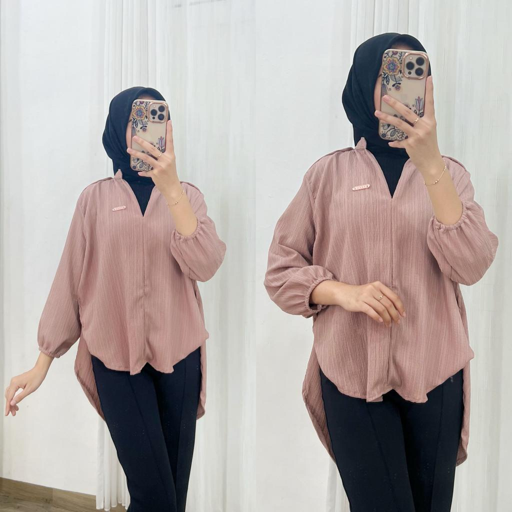 KIRANAOFFICIAL - ( COD ) LIVIA BLOUSE BABY CRUSH // ATASAN WANITA BABY CRUSH