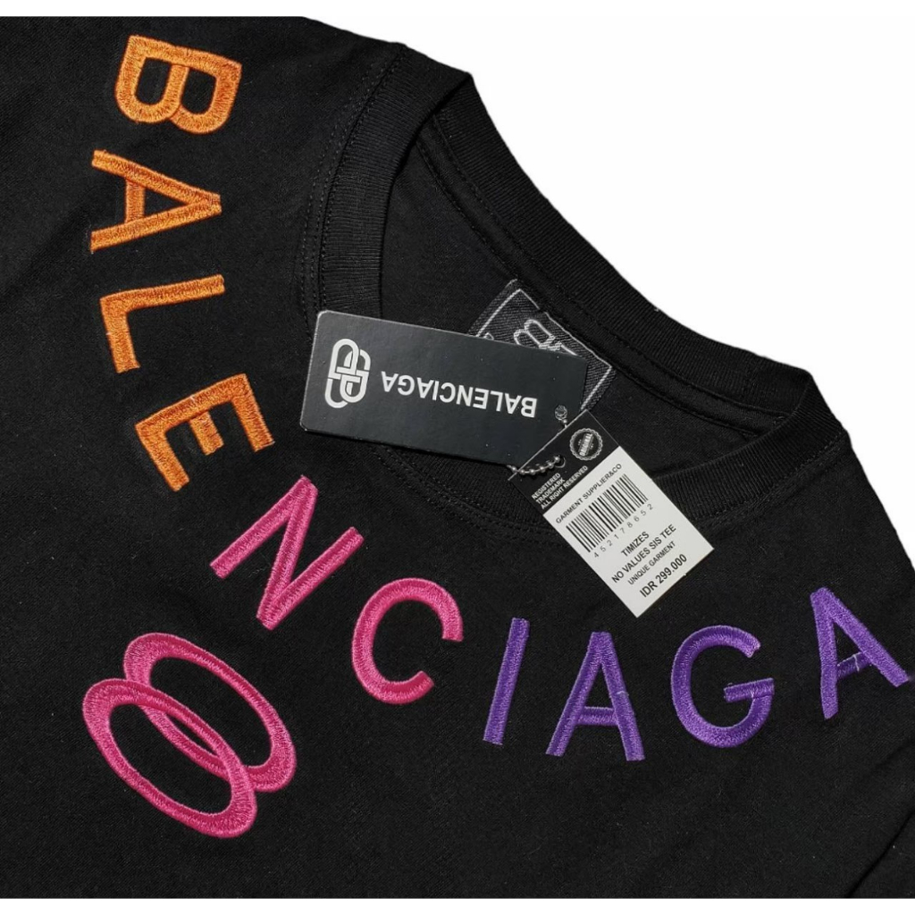 Balenciaga T-Shirt Distro Oversize Full Bordir Premium Unisex - Kaos Balenciaga - Kaos Pria - Kaos Wanita - Kaos Murah