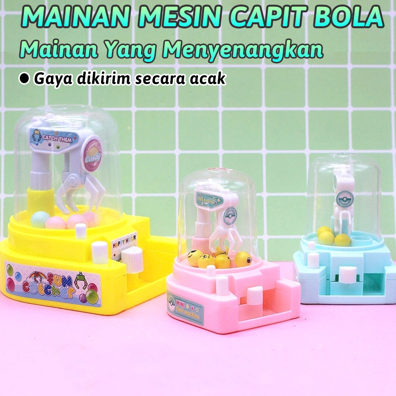 NEW Mini Claw Candy Crane Ball Mesin Capit Bola Mainan Edukasi Mesin Capit Murah Mainan Anak