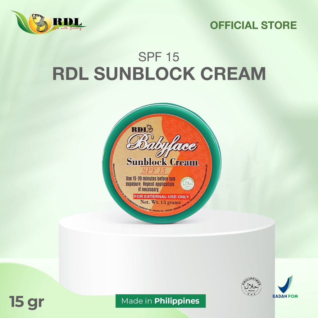 ❤️ MEMEY ❤️ RDL Sunblock Cream Spf 15 | Made In Philippines BPOM