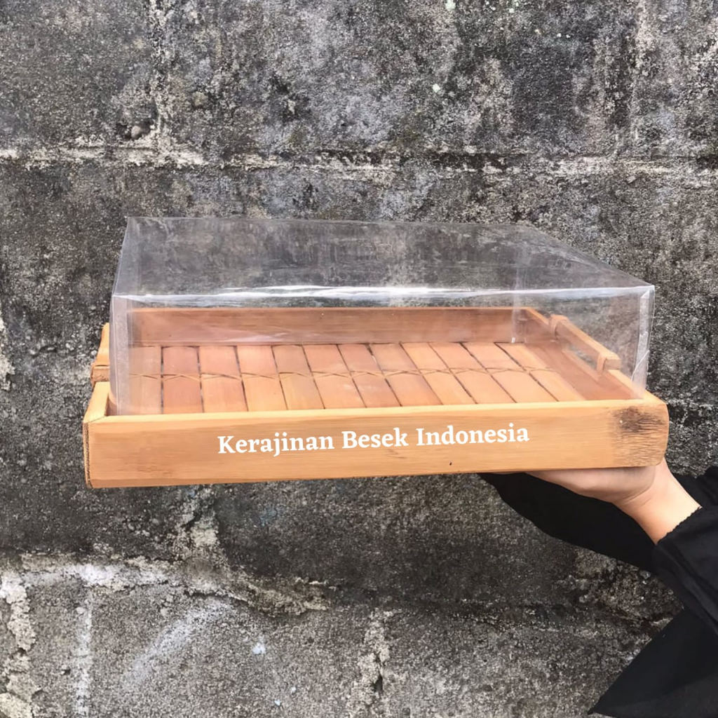 

Nampan Persegi Panjang Premium Mika bambu aneka ukuran Hantaran Seserahan Nampan minuman makanan Aesthetic murah