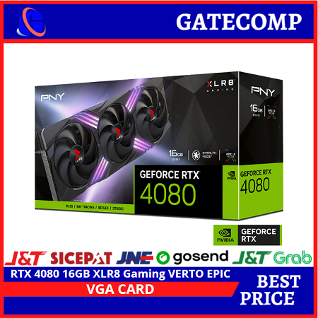 VGA PNY GeForce RTX 4080 16GB XLR8 Gaming VERTO EPIC-X RGB Triple Fan