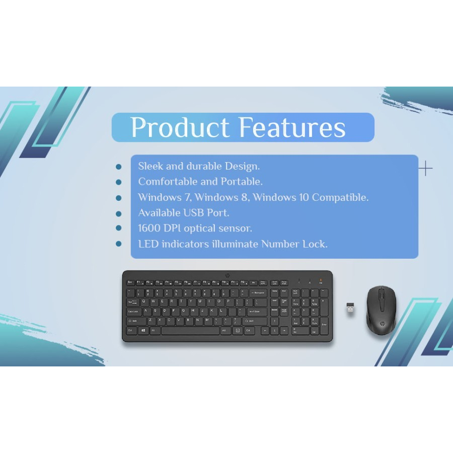 HP 330 WIRELESS MOUSE &amp; KEYBOARD COMBO