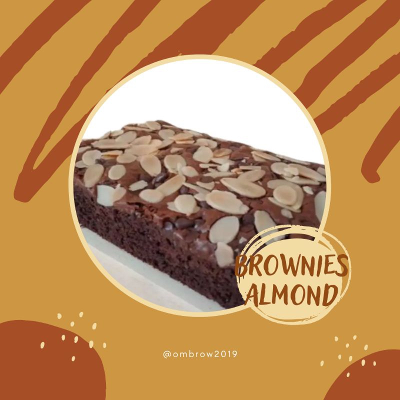 

Brownies Panggang Almond / Brownies Fudgie Almond / Brownies Almond 20x10