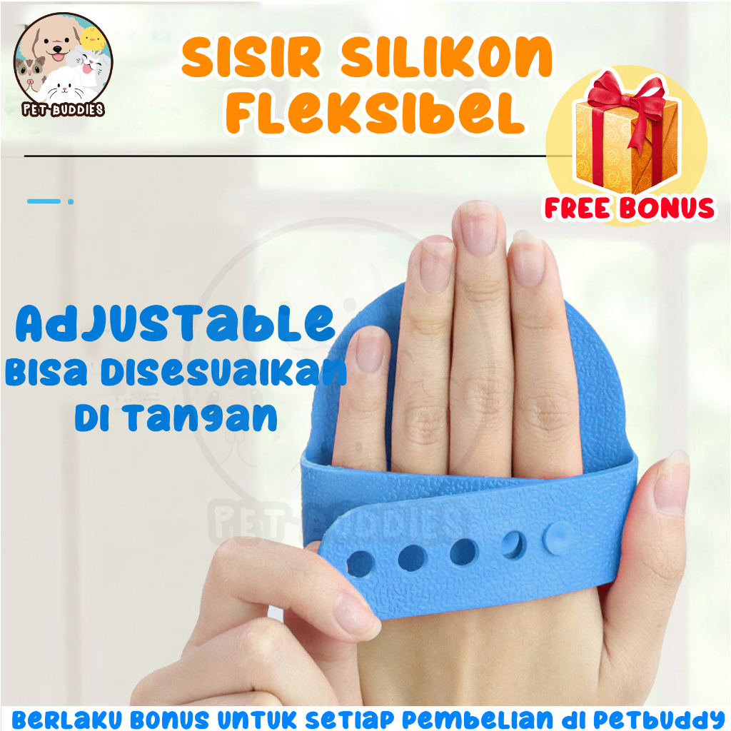 [FREE BONUS]Rubber Comb Sisir Kucing/Anjing Karet Mandi Lembut