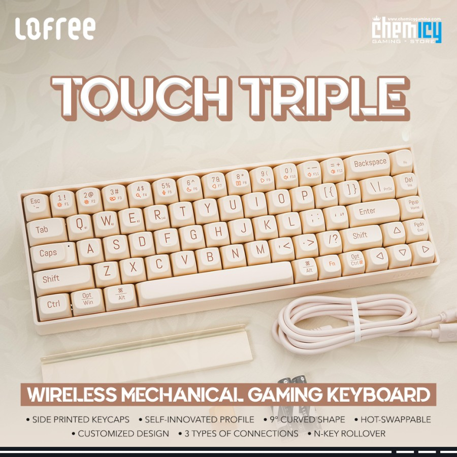 Lofree Tofu Touch Triple Connection Hotswap Mechanical Gaming Keyboard