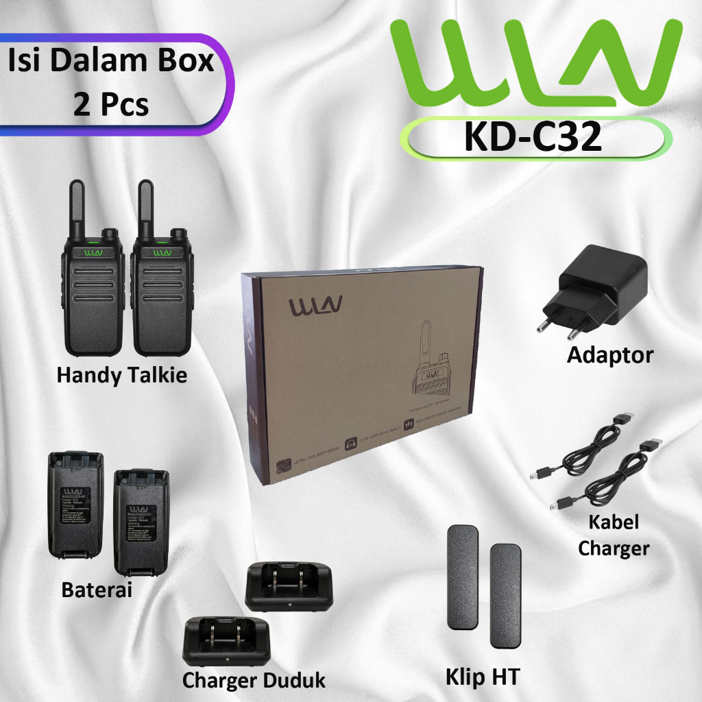 HT WLN KD-C32 BATERAI 3600mAh - ISI 2 PCS