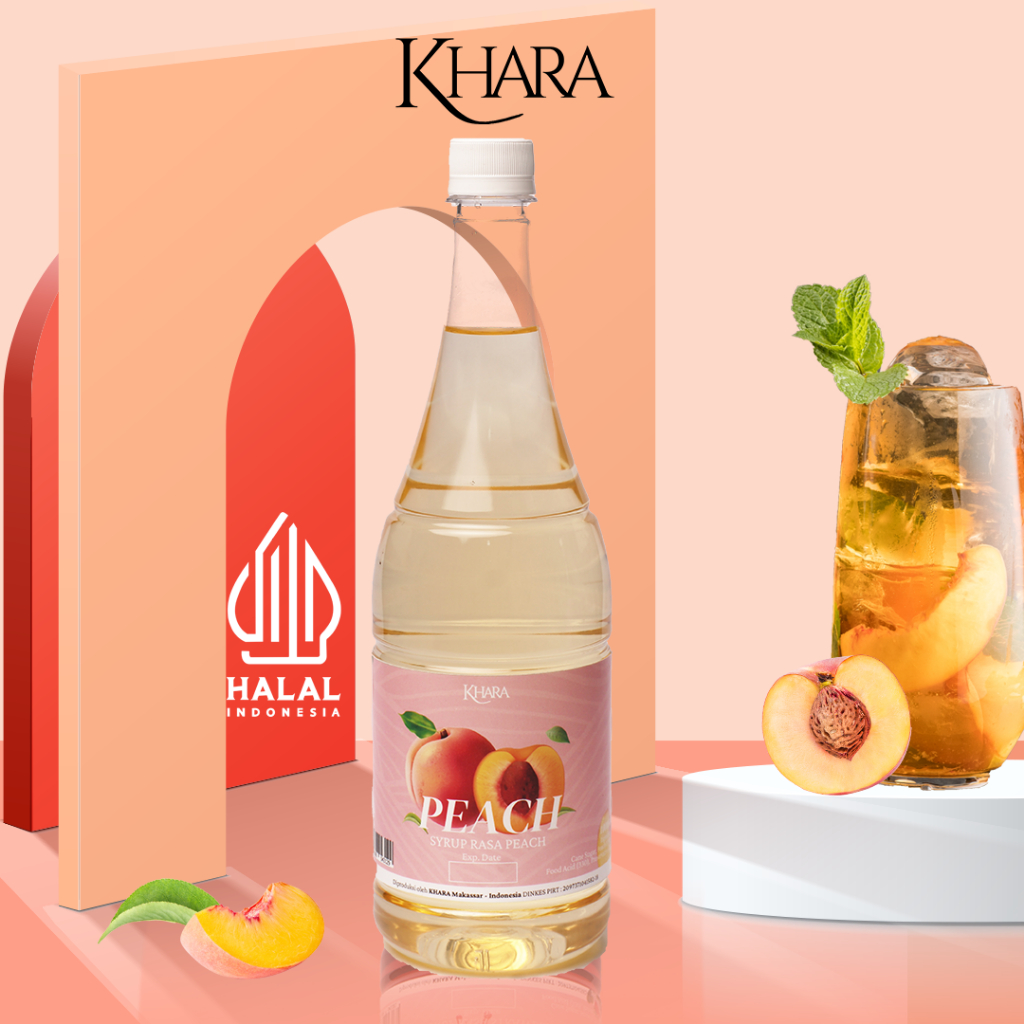 

Sirup Khara Peach 1000ml - Khara Peach Flavoured Syrup 1000ml