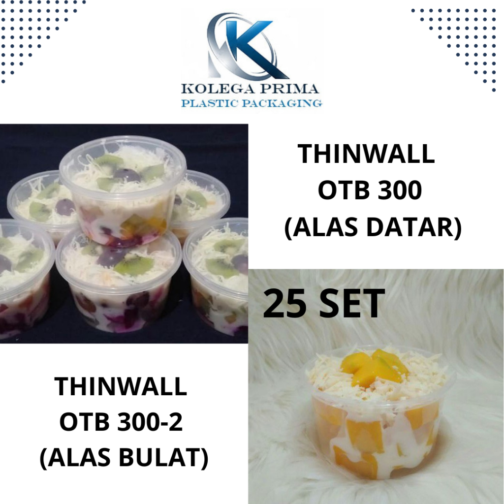 THINWALL CUP 300ML BISA MICROWAVE/ MANGKOK PLASTIK MURAH ISI 25PCS