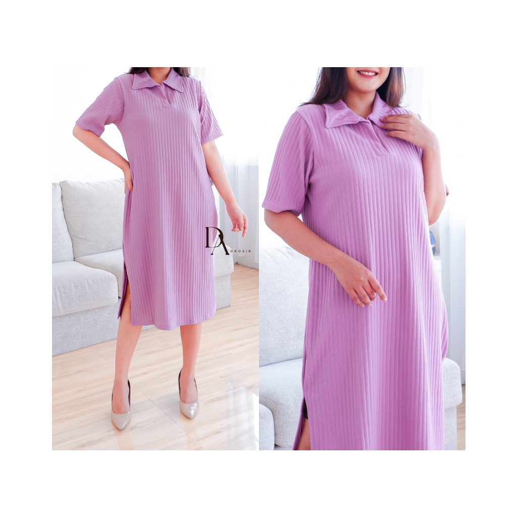 AMBER SLIT DRESS HORNET