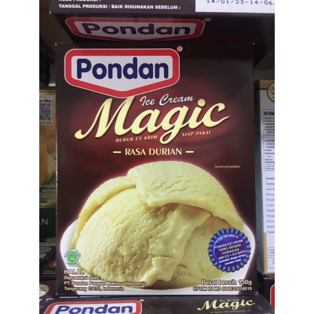 Pondan Rasa Durian bubuk Ice Cream Magic 150gr