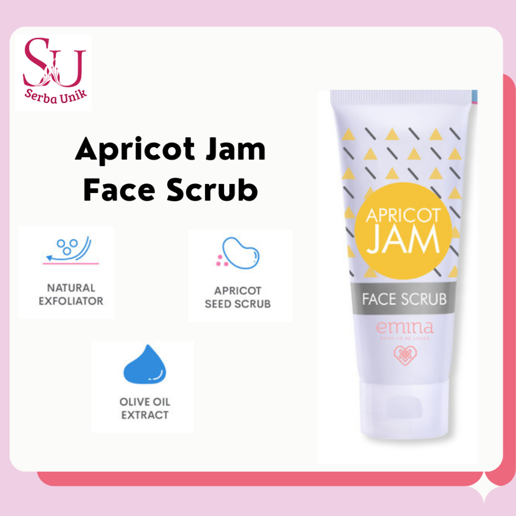 Emina Apricot Jam Face Scrub 60 ml - Scrub Eksfoliasi Wajah