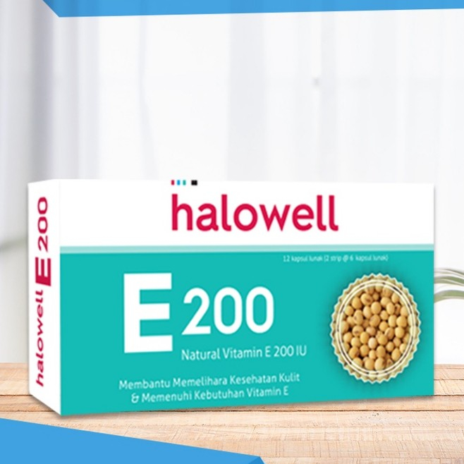 Halowell E Natural Vitamin E 200 IU 12 capsules