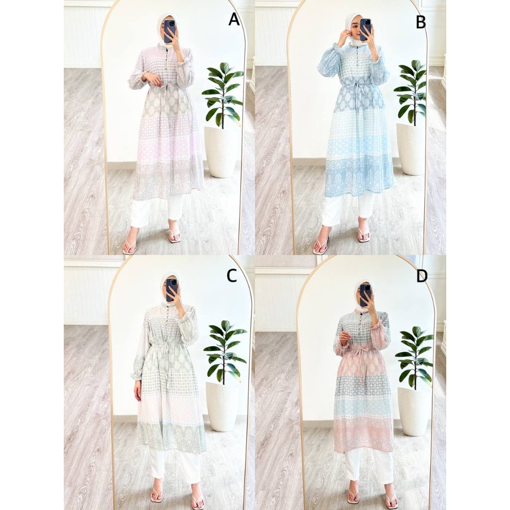 Artemis Fashion~ LUKISA MAXI DRESS Bigsize (ld 108) / DELUNA BLOUSE / DIANDRA BLOUSE (Ld -+ 104) /VANIA TUNIK (Ld -+ 96) / LUKISA MAXI DRESS / Tunik motif cantik, ootd wanita. cek gambar dan caption)