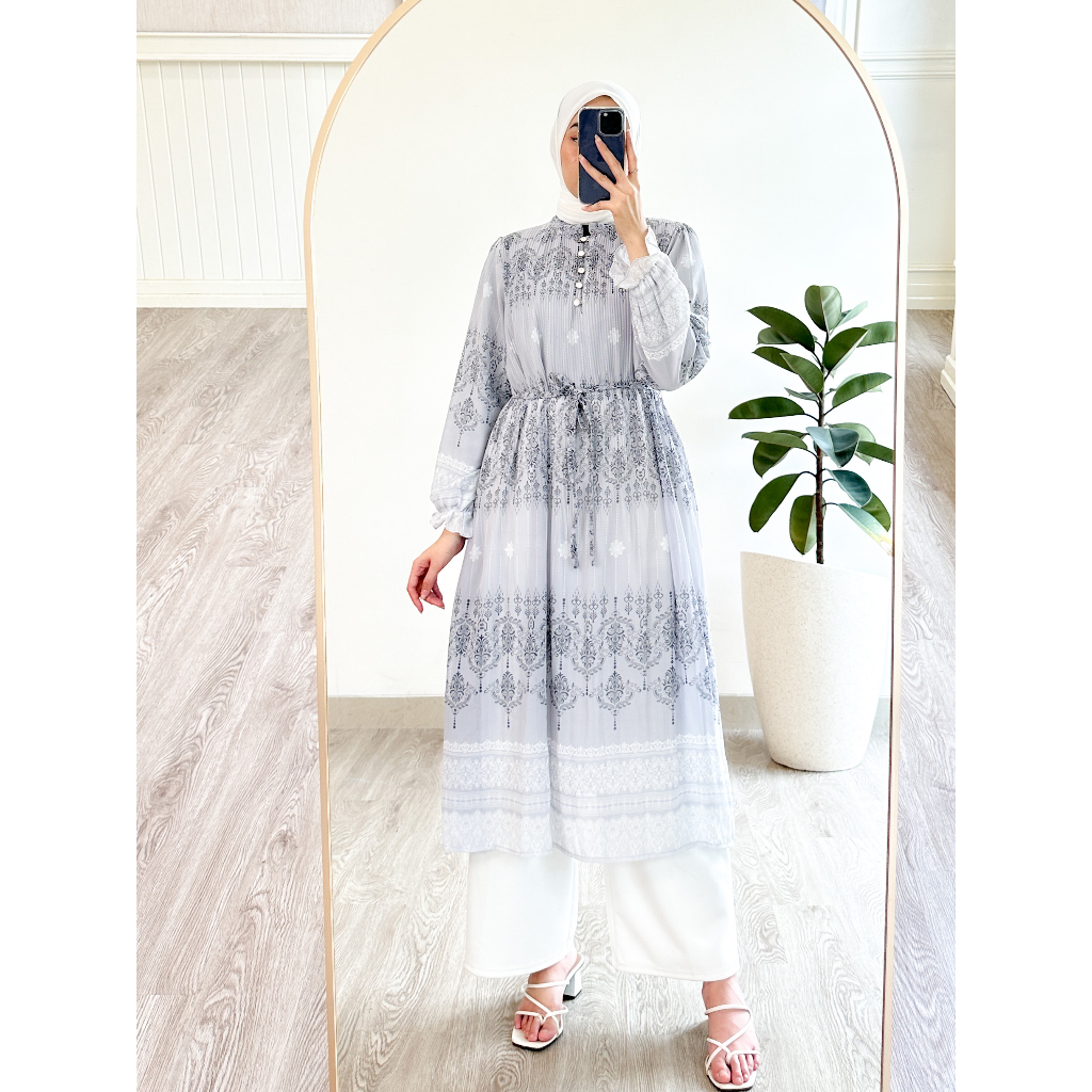 Artemis Fashion~ LUKISA MAXI DRESS Bigsize (ld 108) / DELUNA BLOUSE / DIANDRA BLOUSE (Ld -+ 104) /VANIA TUNIK (Ld -+ 96) / LUKISA MAXI DRESS / Tunik motif cantik, ootd wanita. cek gambar dan caption)