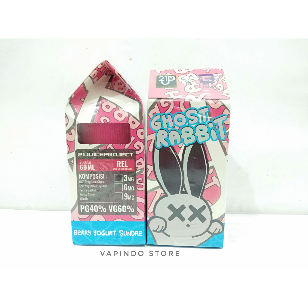 GHOST RABBIT BERRY YOGURT SUNDAE 60ML 3MG BY TIGAC