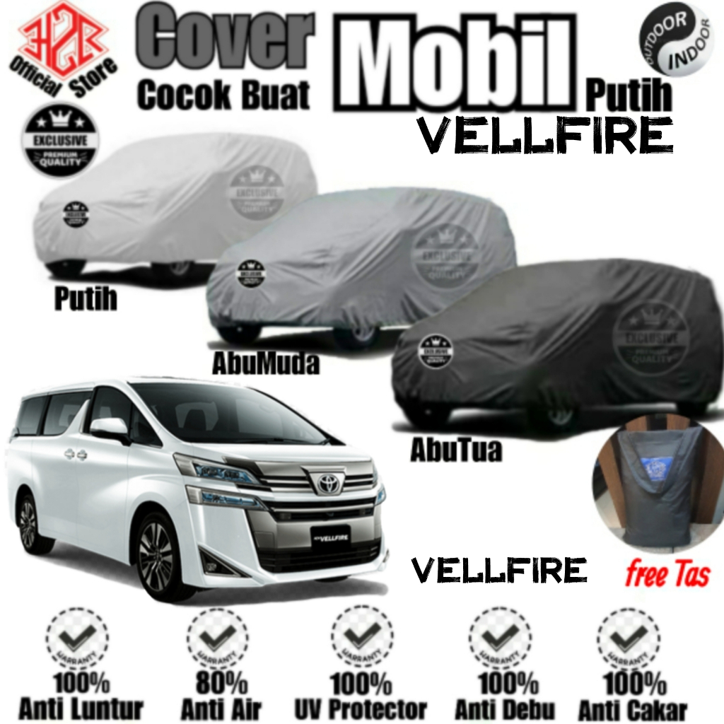 Cover Body Mobil Toyota Vellfire, Cover Mobil Toyota Vellfire, Sarung Mobil Toyota Vellfire, Selimut Mobil Toyota Vellfire, Material Kualitas Premium DiAtas Silver &amp; Taffeta lokal/import