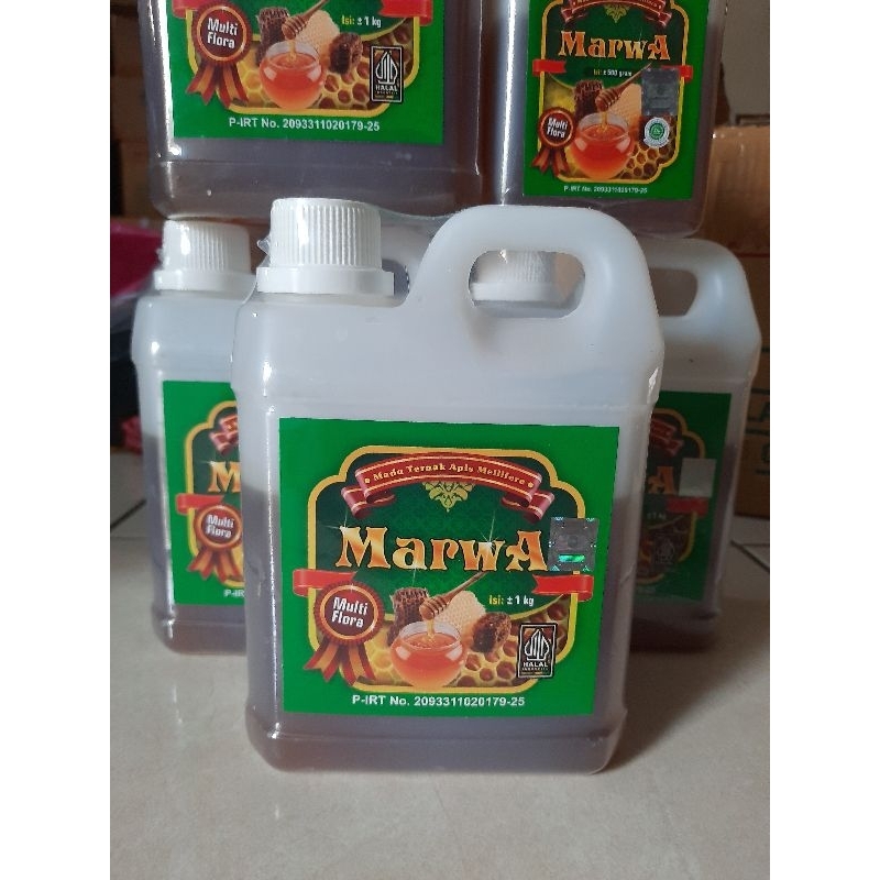 

Madu Murni kemasan botol Marwa Multiflora 1kg
