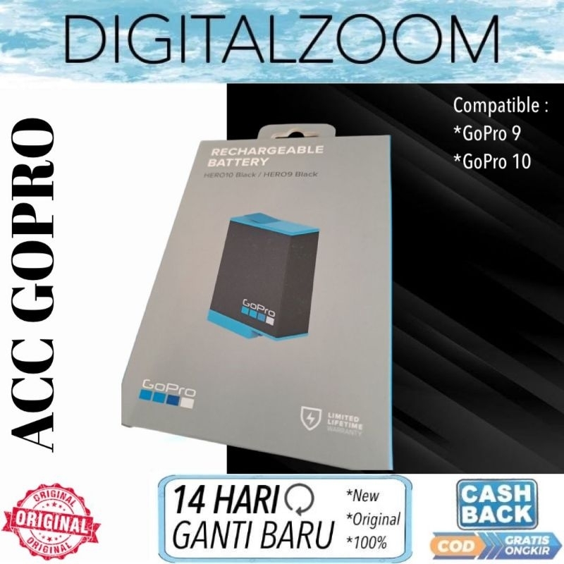 GoPro Battery Hero 9 Black - Rechargeable Battery Hero9 - Baterai GoPro Hero 9 Black
