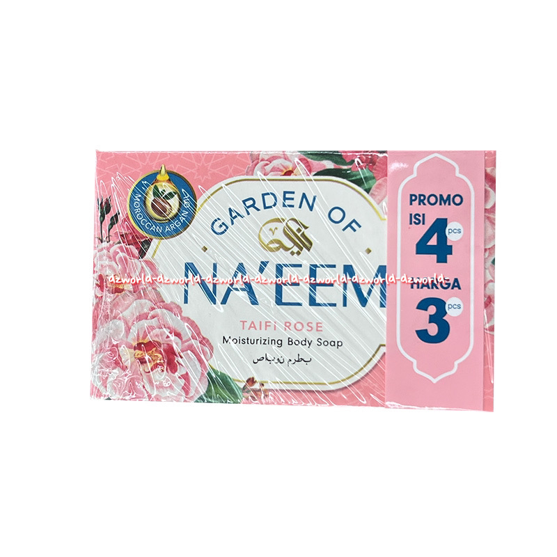 Na'eem Hijab Refreshing Cotton Dream Isi 4pcs Sabun Batang Sabun Mandi Wangi Bunga Sabun Kotak Mosturizing Soap Halal