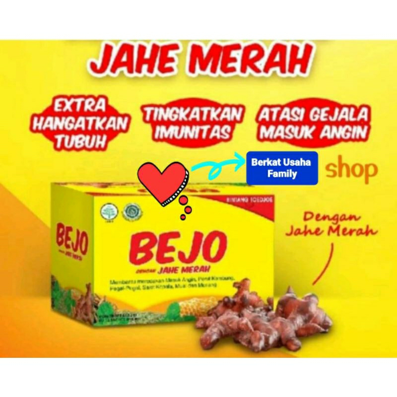 

BEJO Jahe Merah Herbal Masuk Angin isi 12 sachet