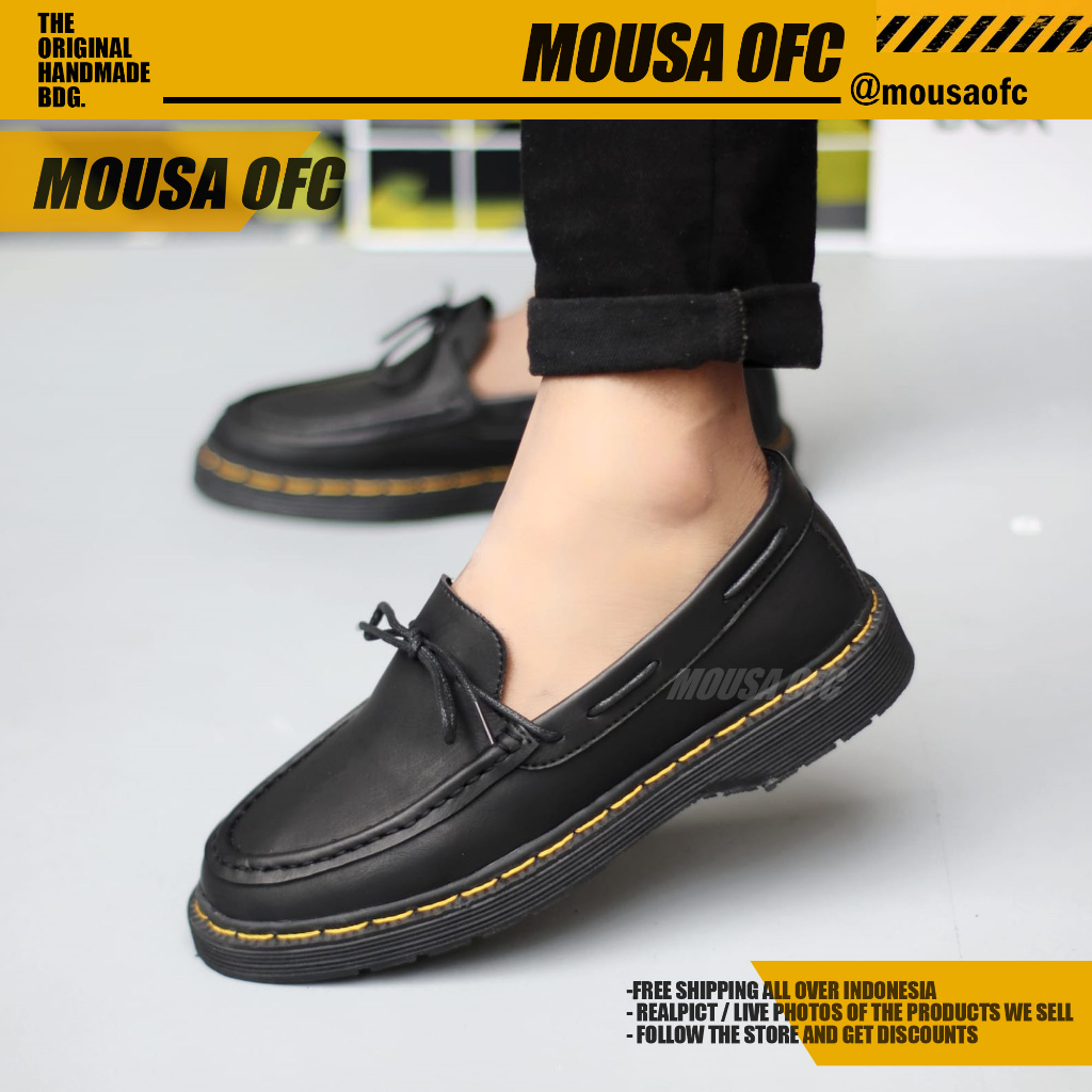 Sepatu Pria Docmart Loafers Kulit Pu Formal Kerja Pria Elder Mousa