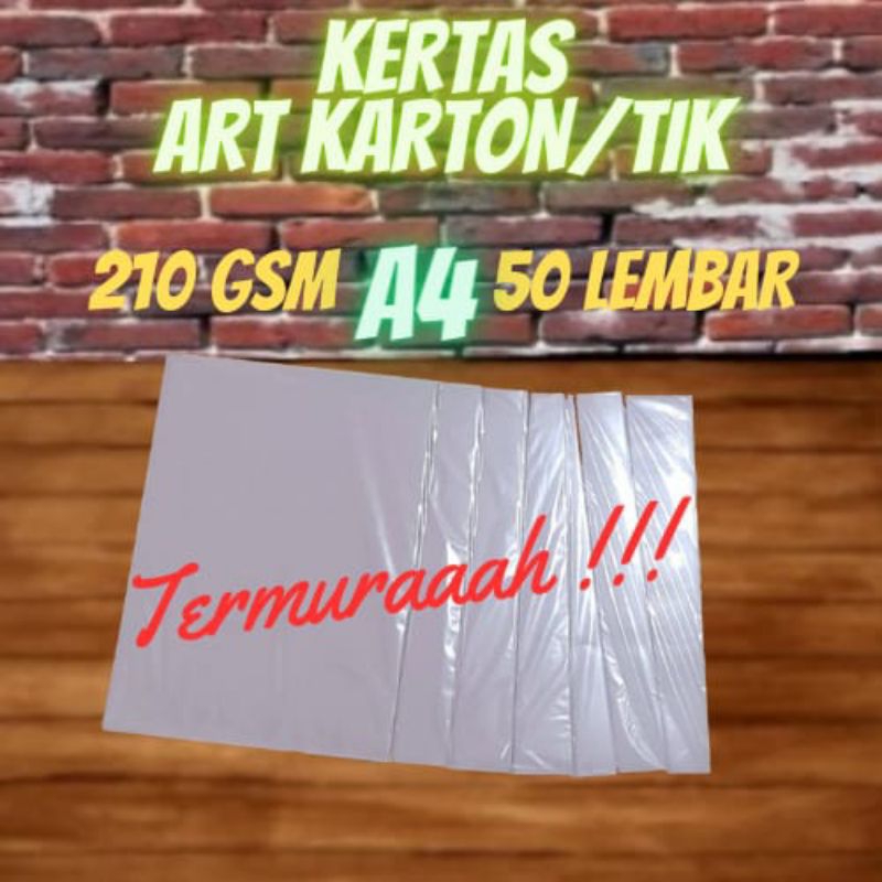 

KERTAS ART KARTON/TIK 210 GSM ISI 50 LEMBAR
