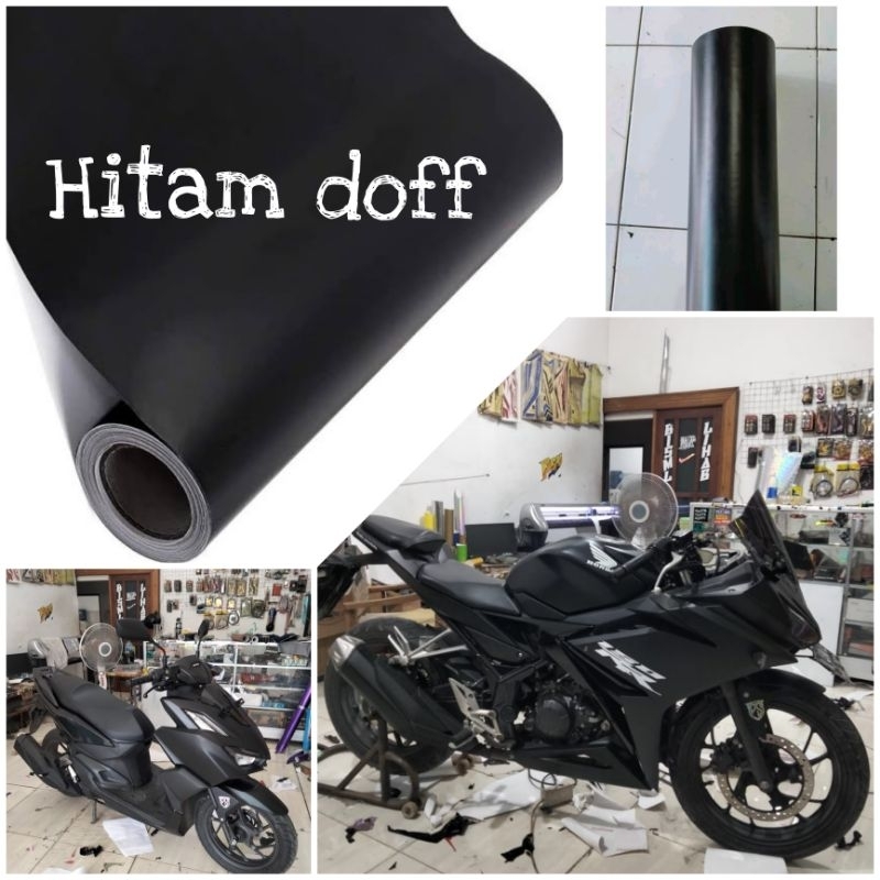 Stiker/SKOTLET hitam doff decofix